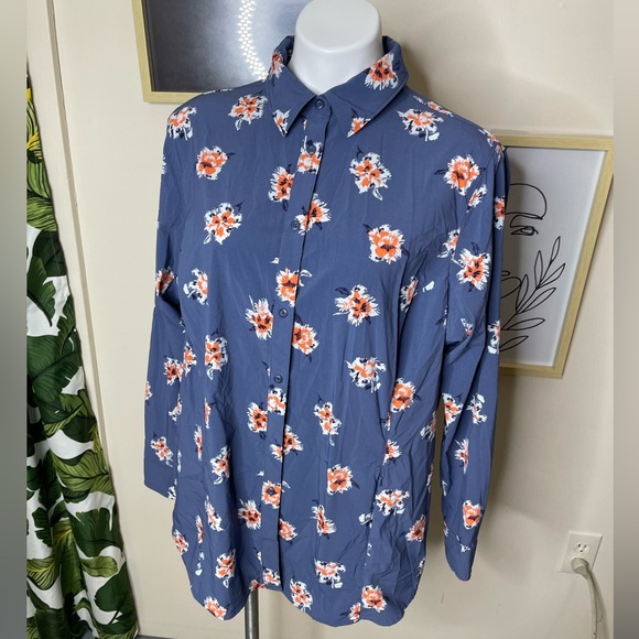 Duluth Women's Flex Sidewinder Long Sleeve Button Down Outdoor Gardener Blouse - Picture 4 of 15